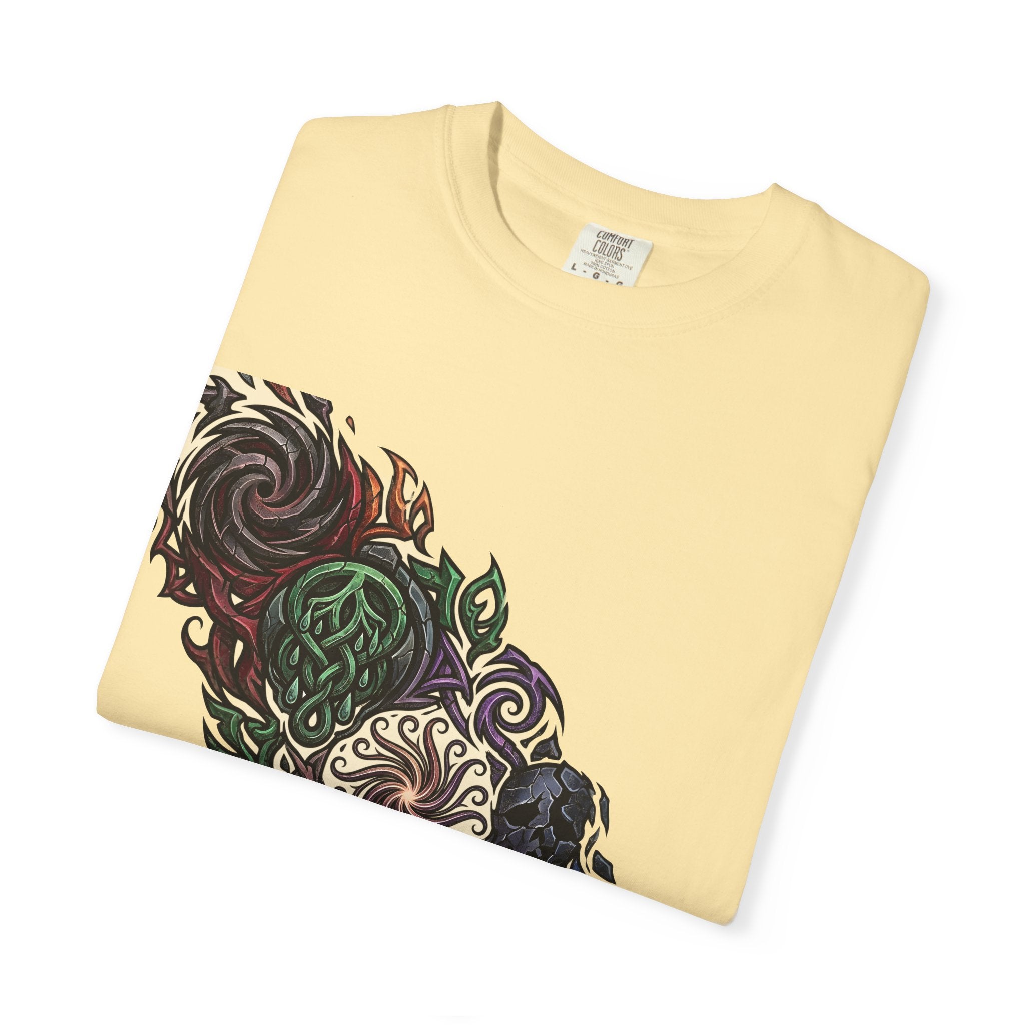 Unisex T-shirt - Dark Fantasy Celtic Skull Ankh | Garment-Dyed
