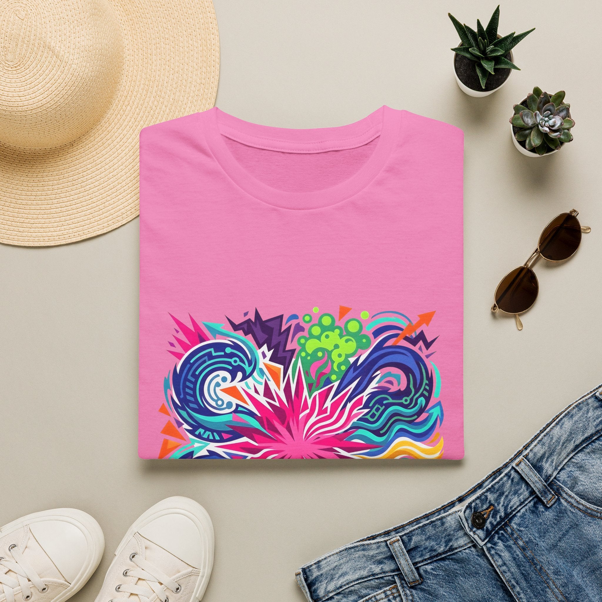 Abstract T-Shirt - Vibrant Graffiti Explosion | Unisex