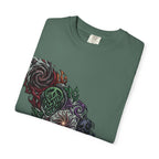 Unisex T-shirt - Dark Fantasy Celtic Skull Ankh | Garment-Dyed