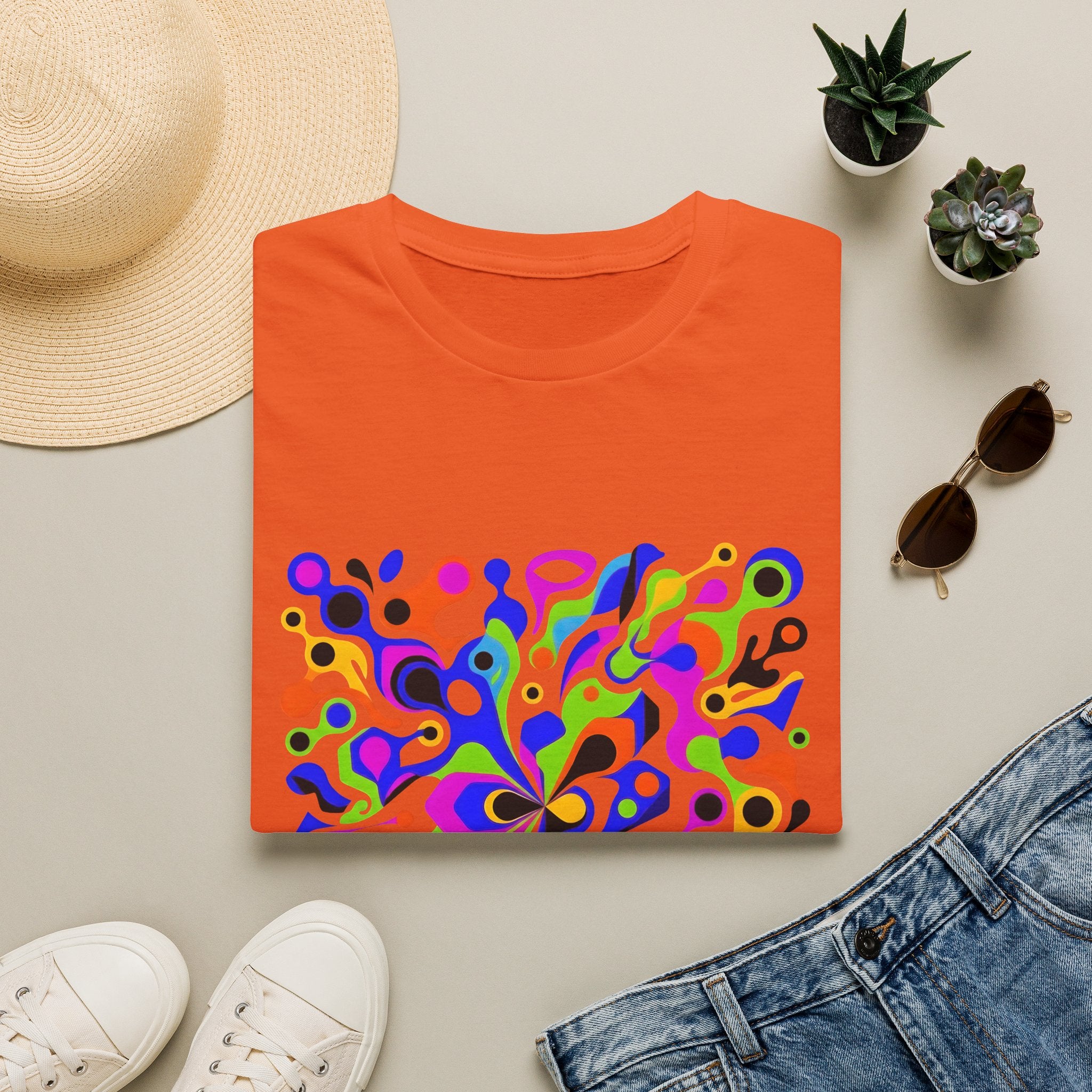Unisex T-Shirt - Vibrant Organic Abstract | Psychedelic Flow