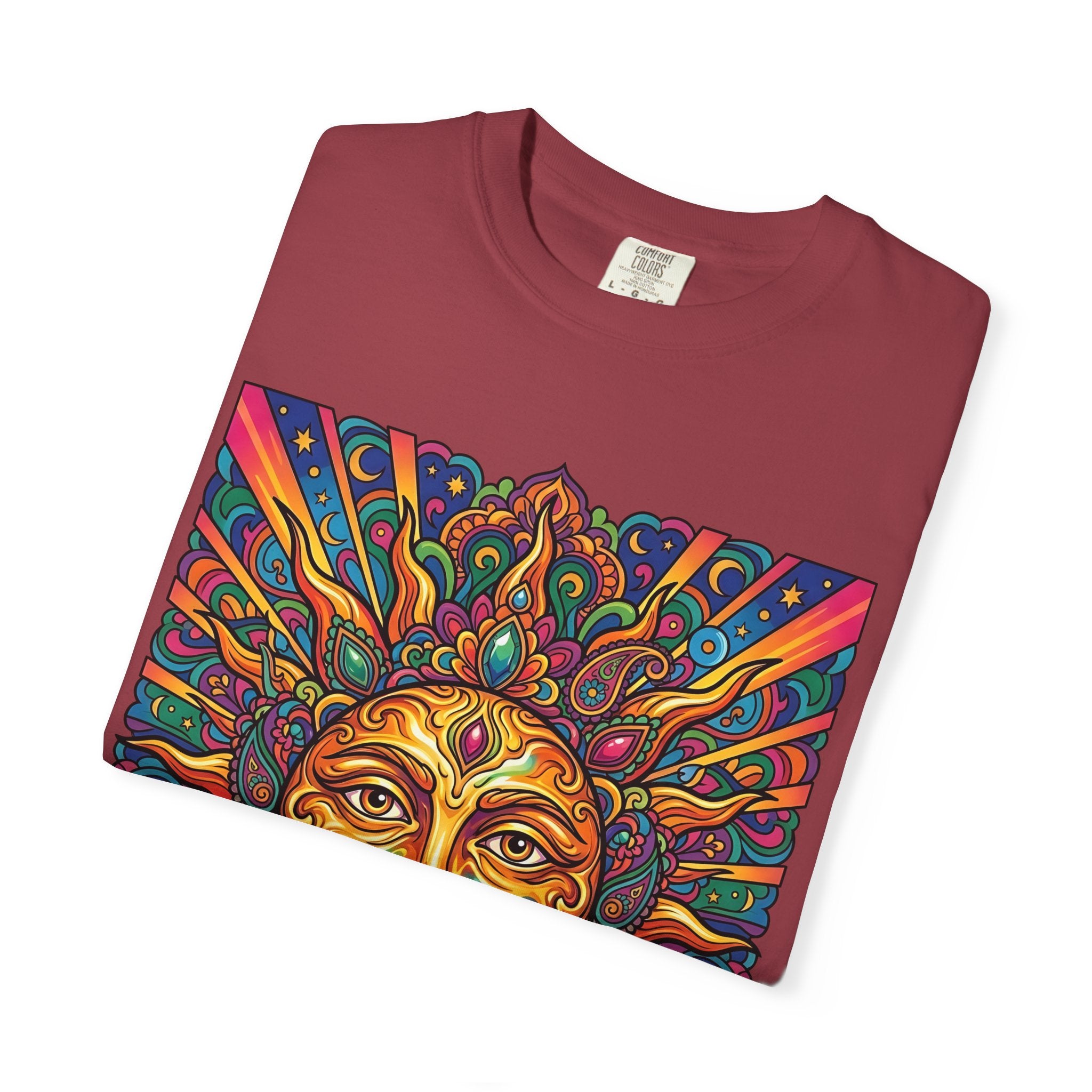 Unisex T-shirt - Psychedelic Sun Boho | Comfort Colors Garment-Dyed