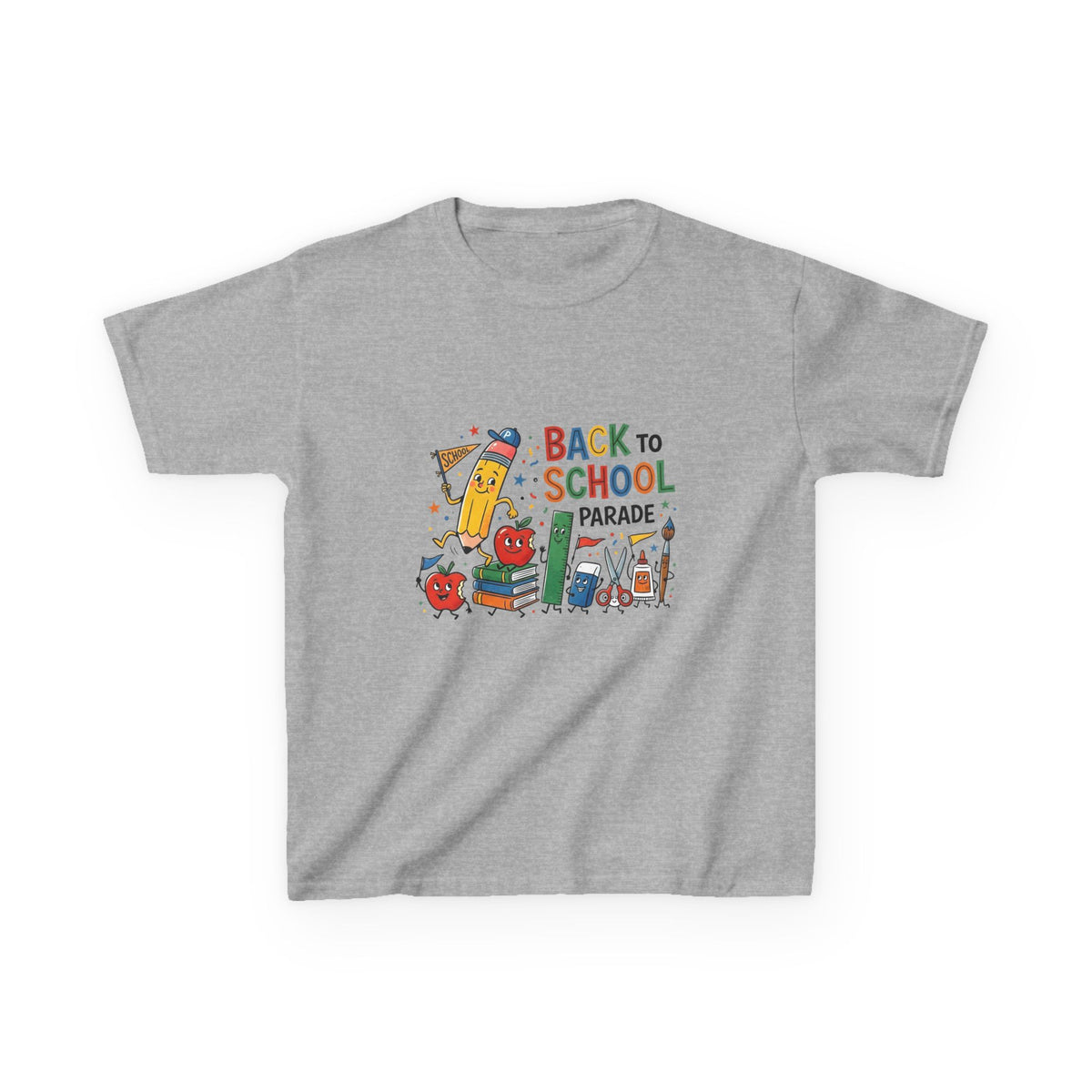 Kids Back to School Tee - Playful SCHOOL Supplies | First Day
