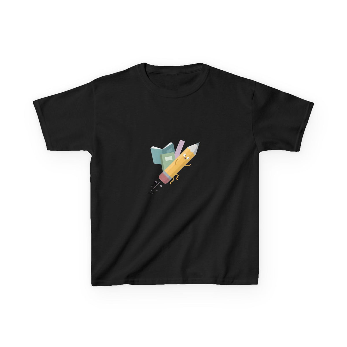 Kids Tee - Playful School Supplies Cartoon | Back to School Fun
