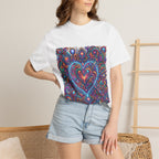 Unisex Garment-Dyed T-shirt - Cosmic Love | Psychedelic Heart Art