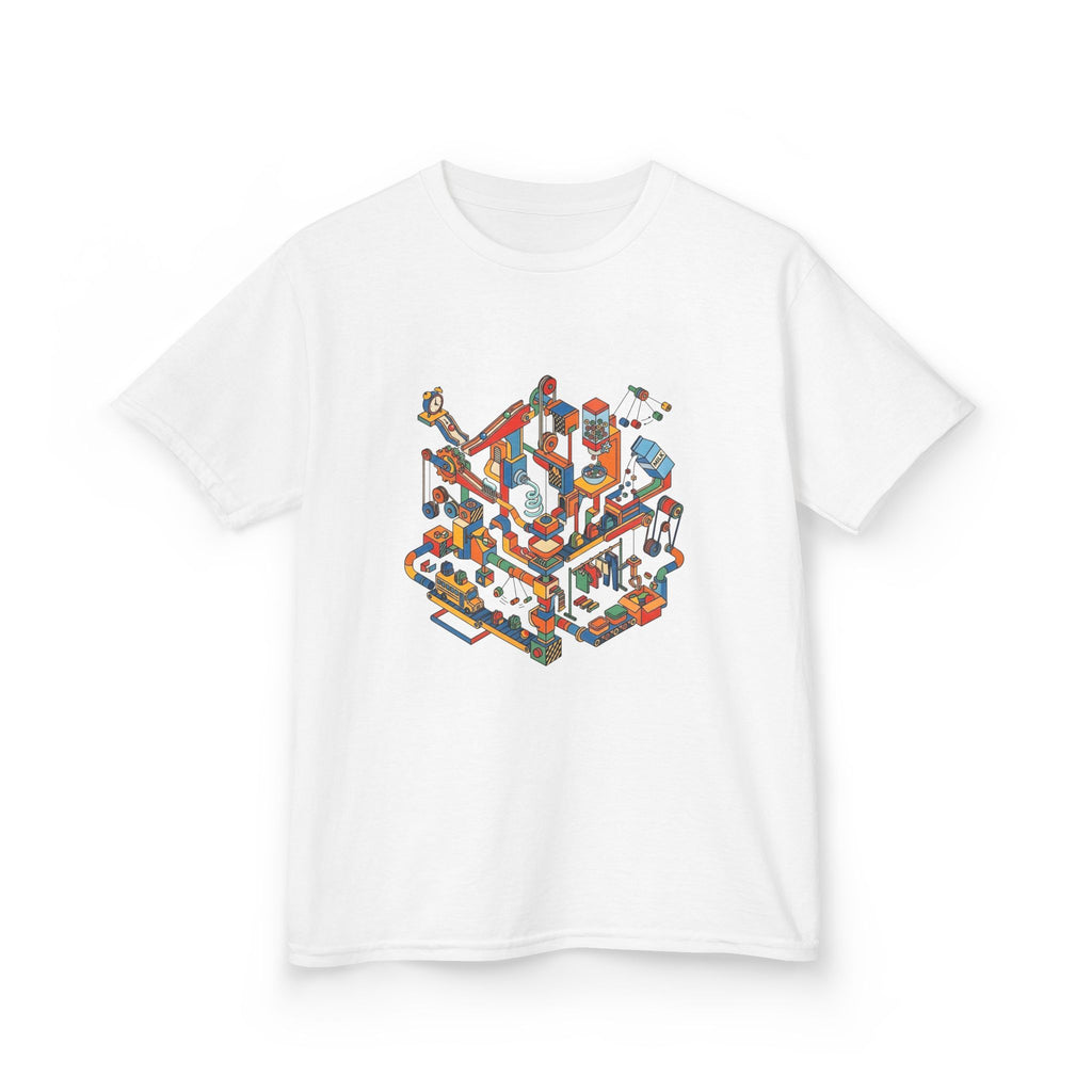 Kids Daily Routine T-Shirt - Whimsical Cartoon Machine
