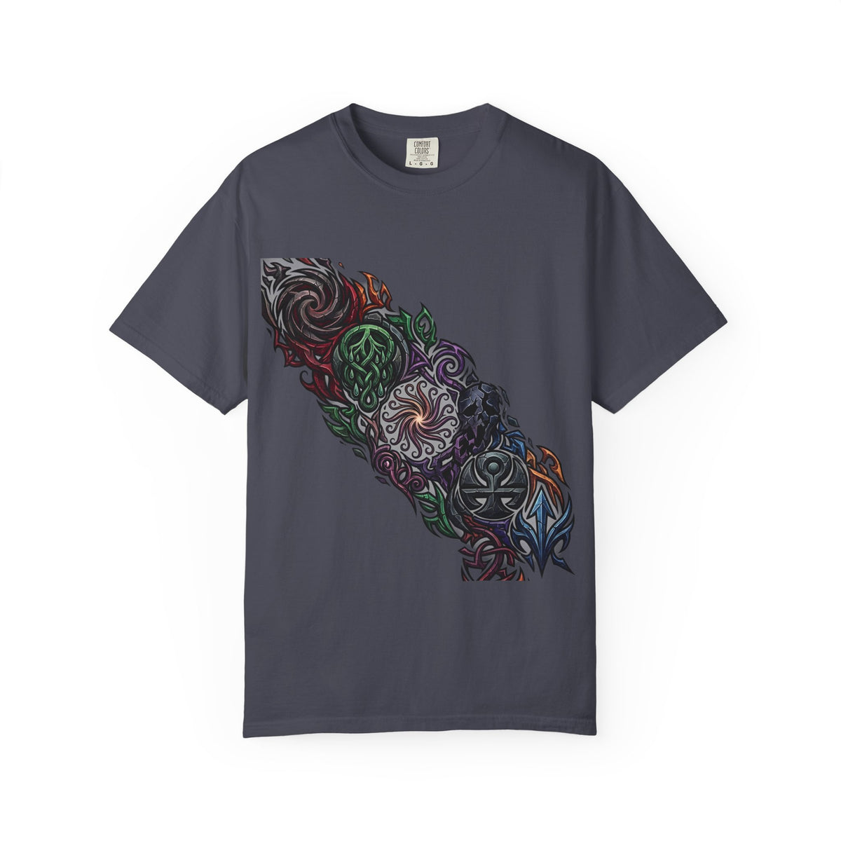 Unisex T-shirt - Dark Fantasy Celtic Skull Ankh | Garment-Dyed