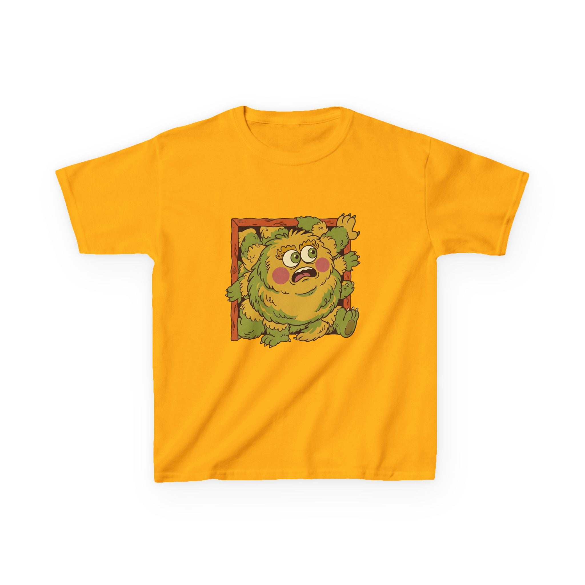 Kids Monster Tee - Whimsical Box Surprise Cartoon | Retro Colors