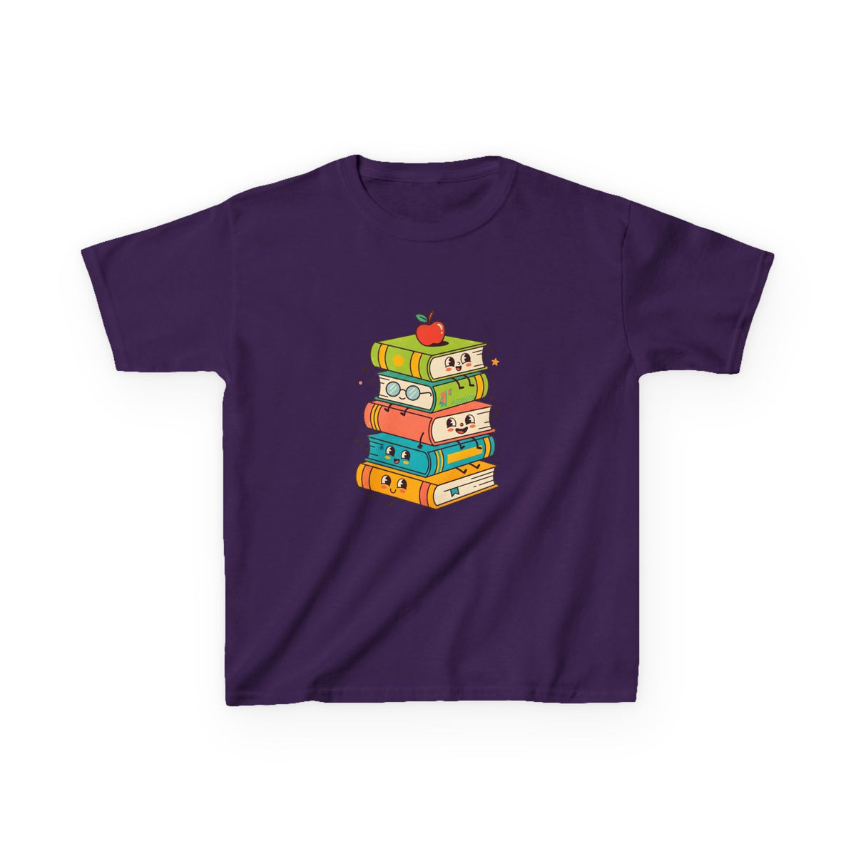Kids Bookworm Tee - Whimsical Retro Reading & Learning Design