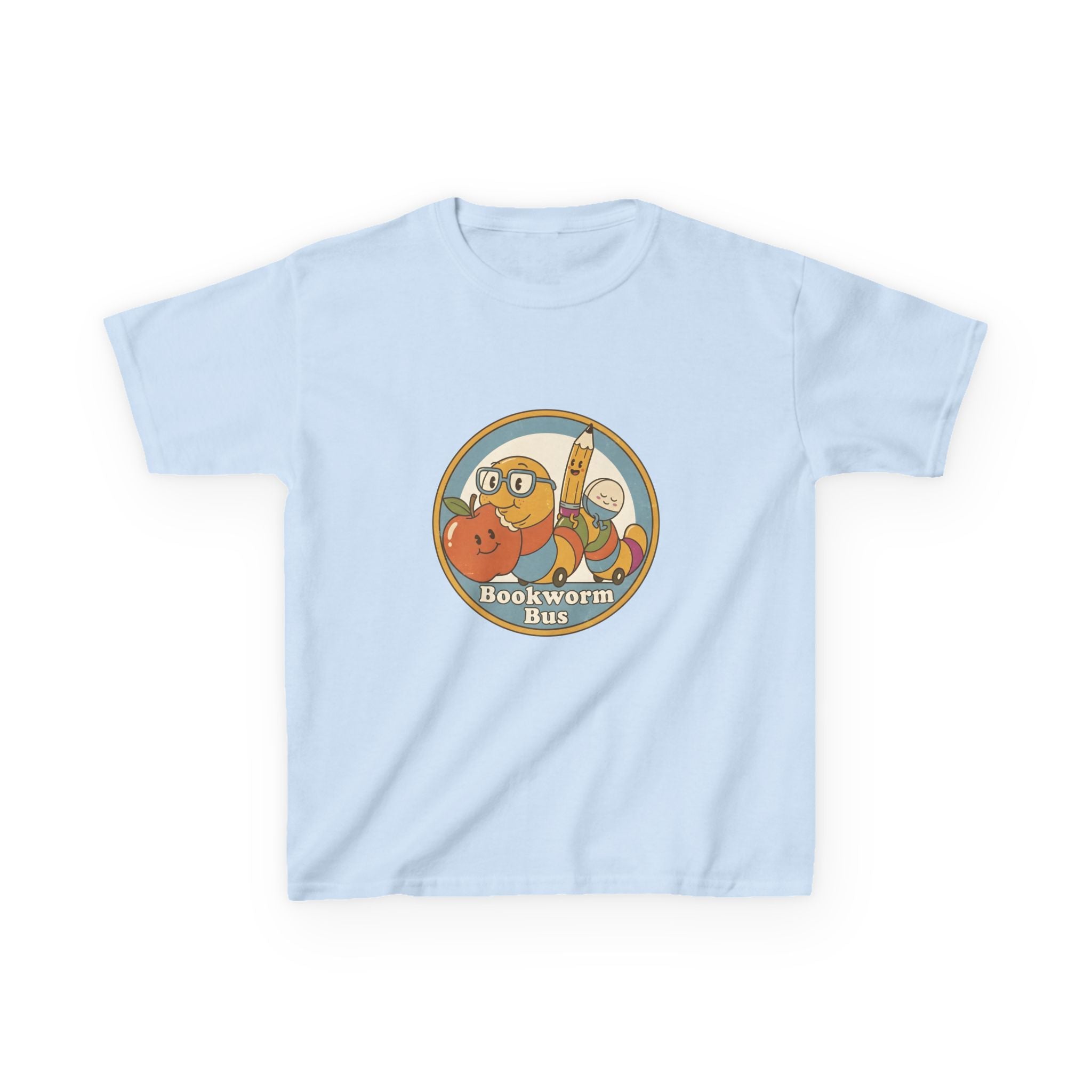 Kids Bookworm T-Shirt - School Bus | Educational Learning