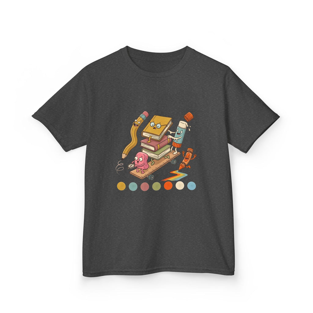 Kids T-Shirt - Cute Cartoon School Supplies | Back to School 2026