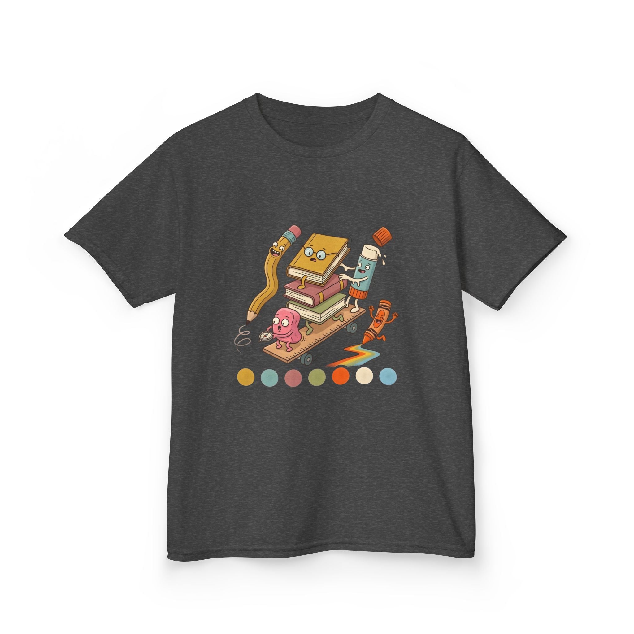 Kids T-Shirt - Cute Cartoon School Supplies | Back to School 2026
