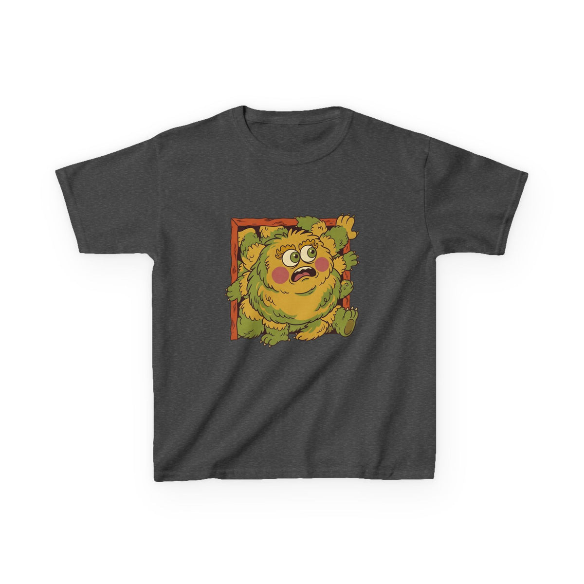 Kids Monster Tee - Whimsical Box Surprise Cartoon | Retro Colors