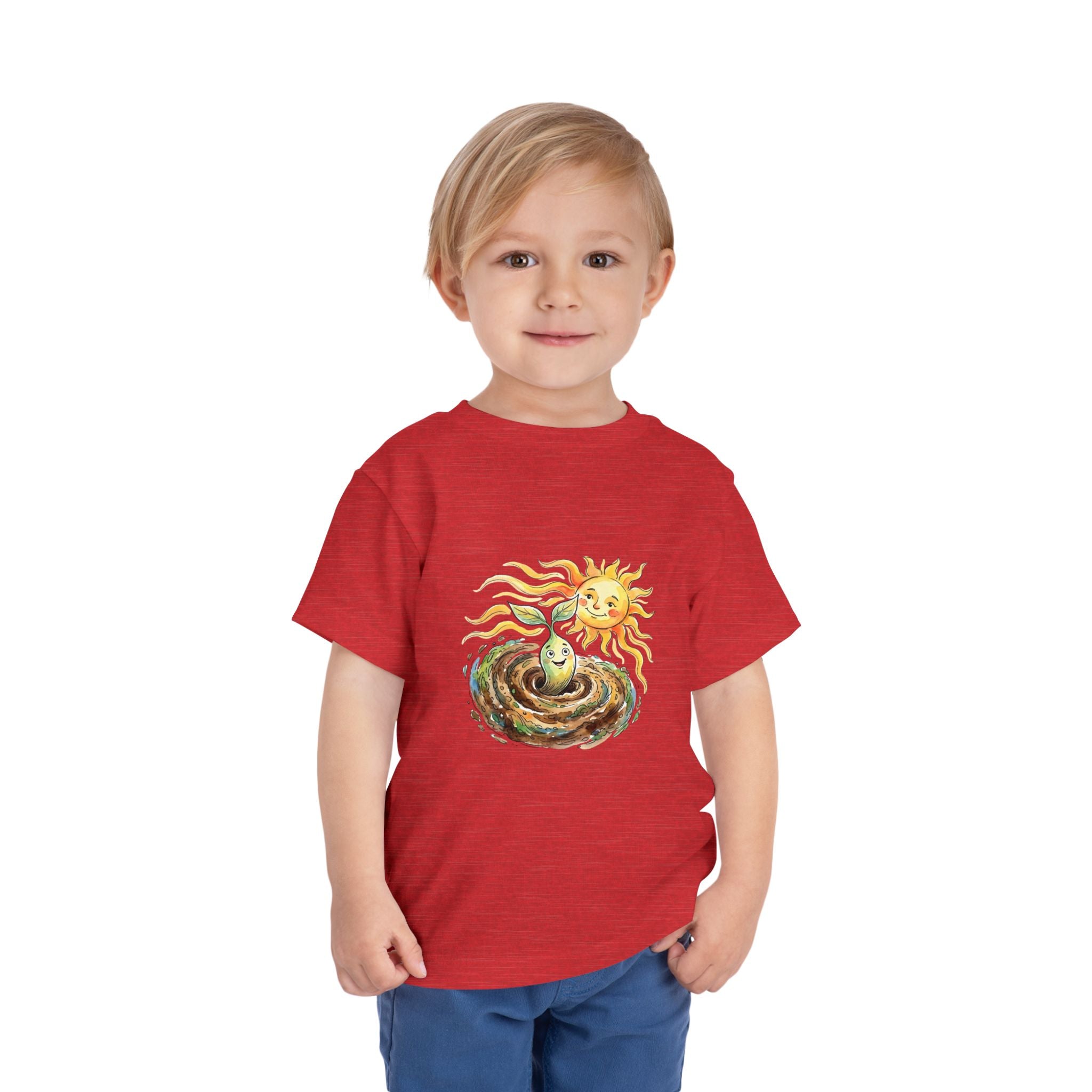 Toddler Tee - Whimsical Nature Growth Life Cycle Shirt | Earth Sun