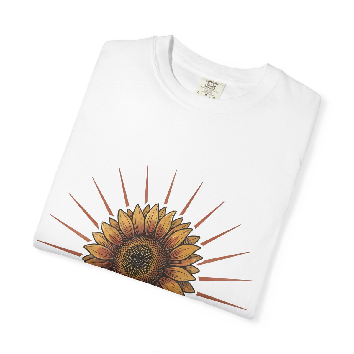 Sunflower T-shirt - Vintage Botanical Line Art | Comfort Colors