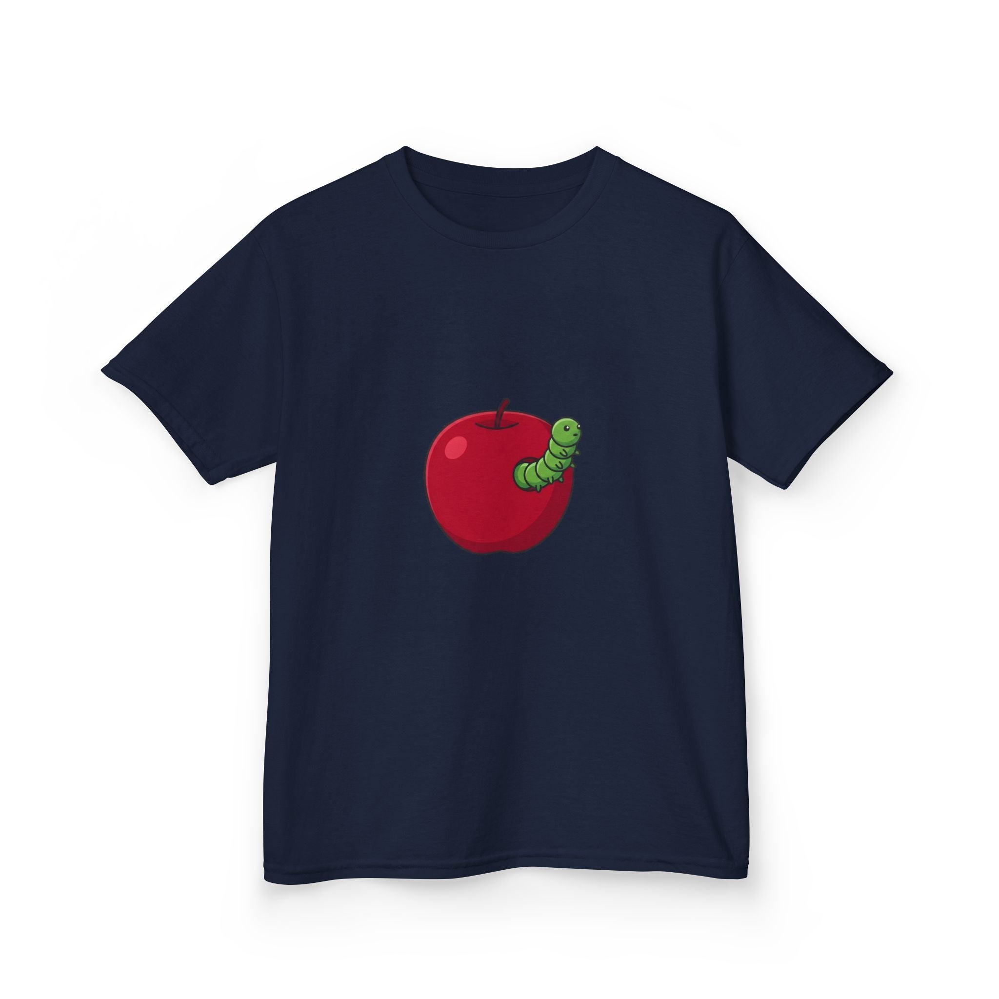 Kids T-Shirt - Cute Hungry Bookworm Caterpillar Apple Tee