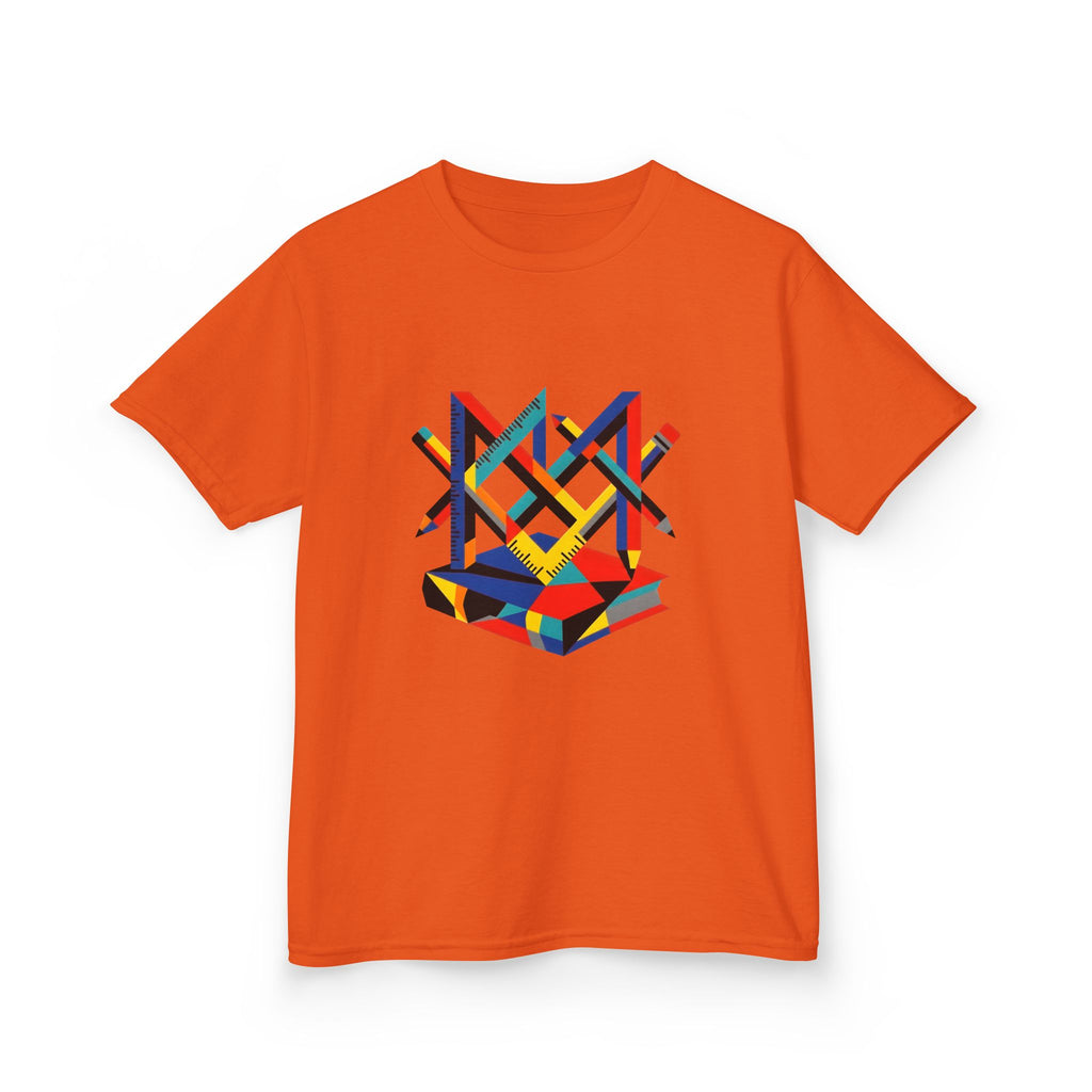 Kids Tee - Bauhaus Geometric Design Tools Graphic | Primary Colors