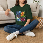 Abstract T-Shirt - Whimsical Watercolor Mandala | Surreal Figures