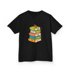 Kids Bookworm Tee - Whimsical Retro Reading & Learning Design
