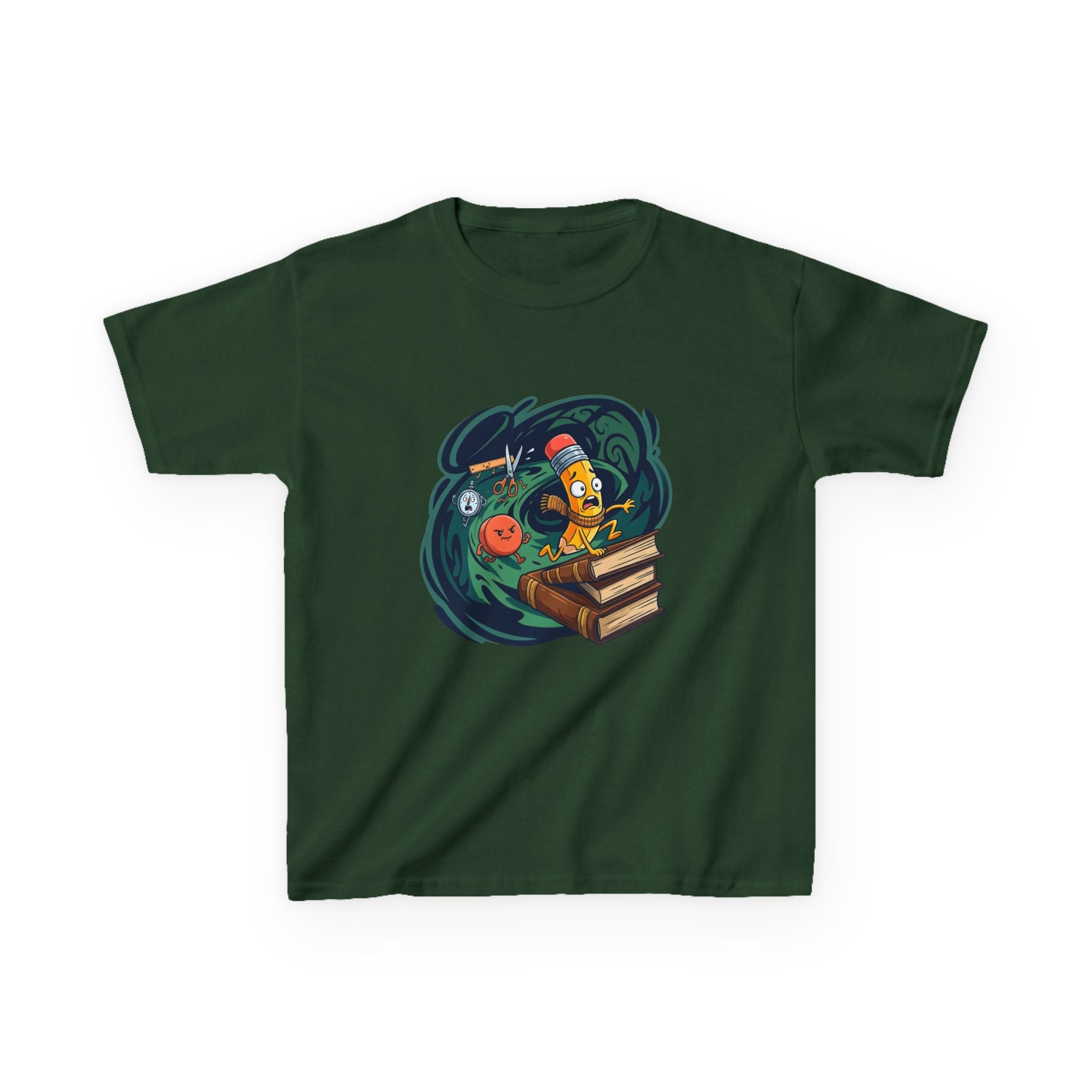 Kids School Supplies Tee - Whimsical Cartoon Design | Back to School