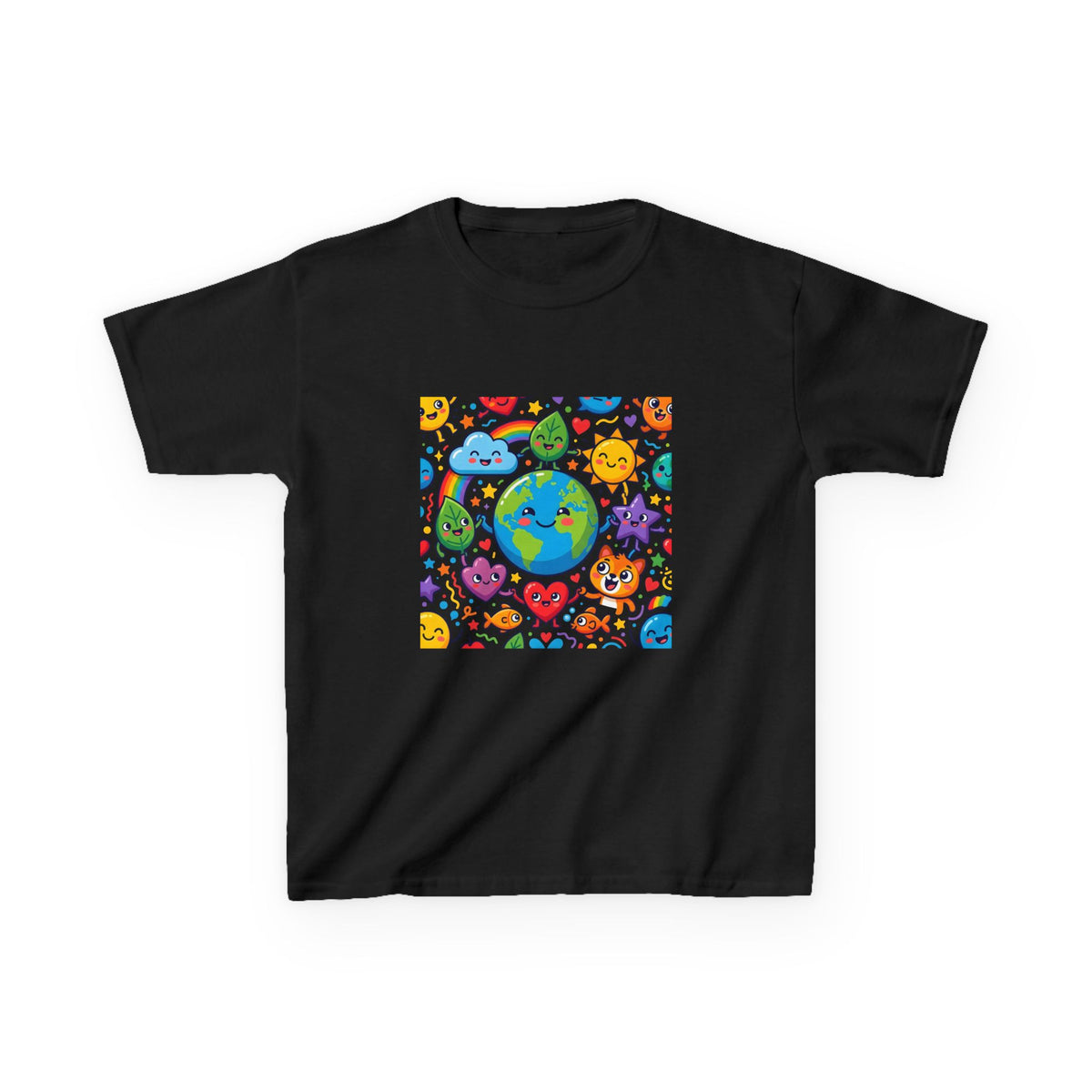 Kids Earth Day Tee - Happy Cartoon Planet | Nature Lovers