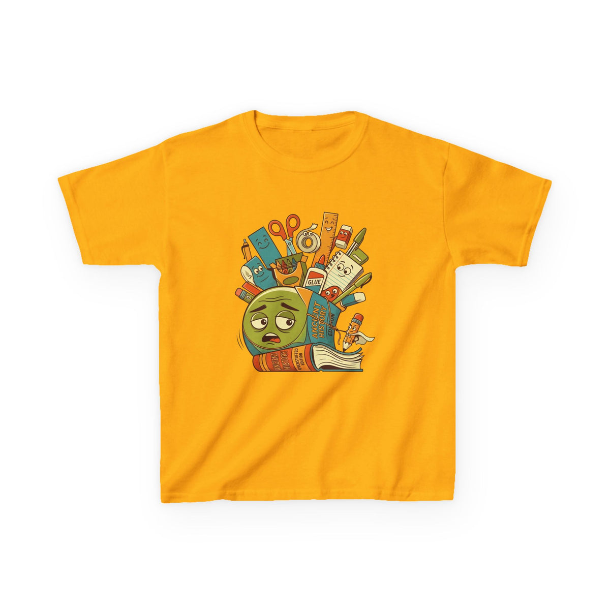 Kids Tee - Ancient History Overstuffed Edition | School Stress Back