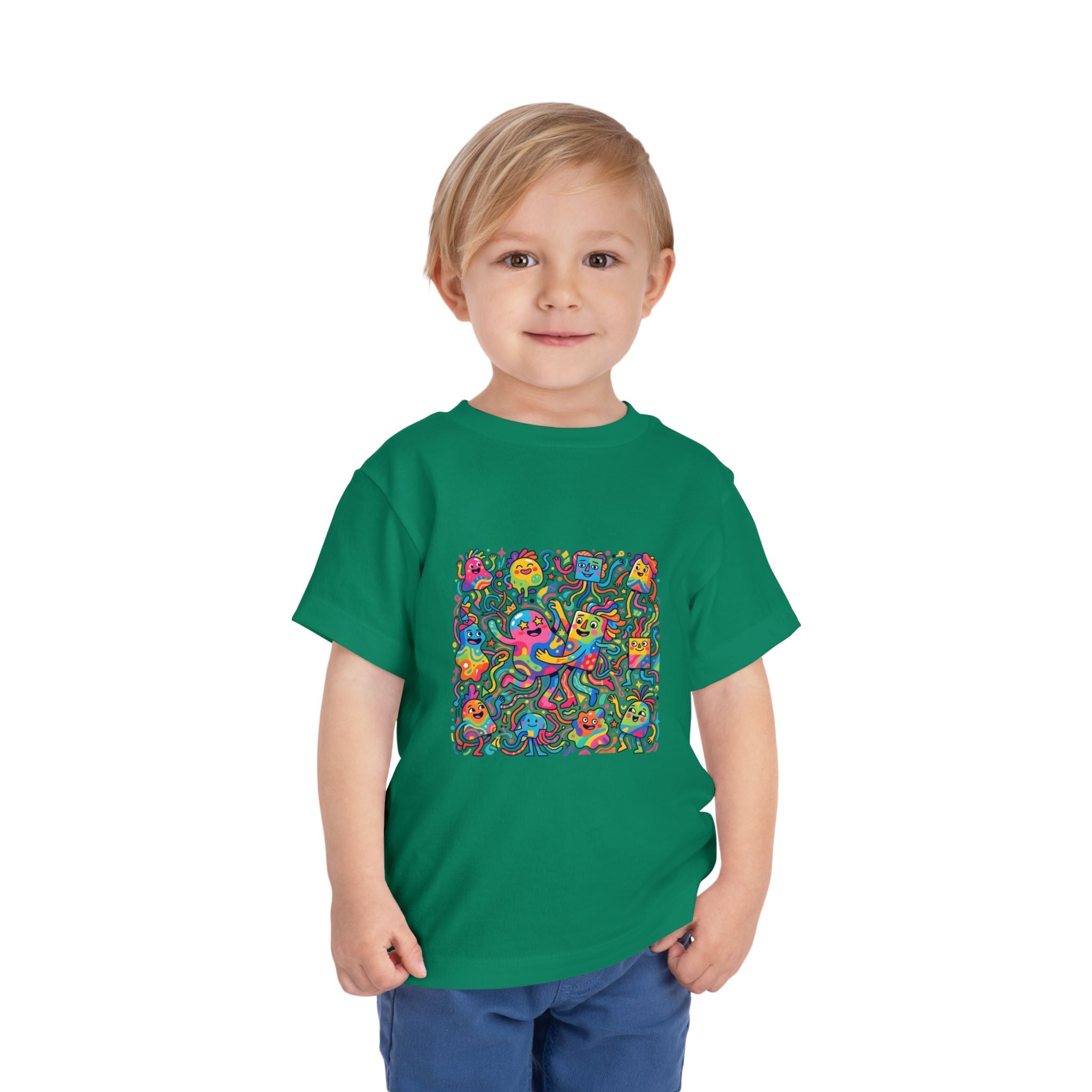Toddler T-Shirt - Vibrant Whimsical Creatures | Doodle Art