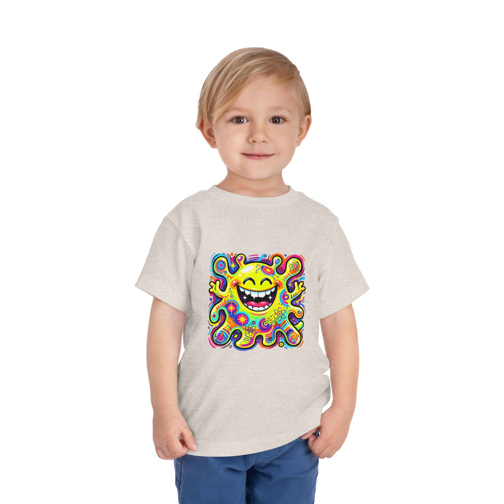 Toddler Tee - Vibrant Psychedelic Monster | Kids Abstract Cartoon Art