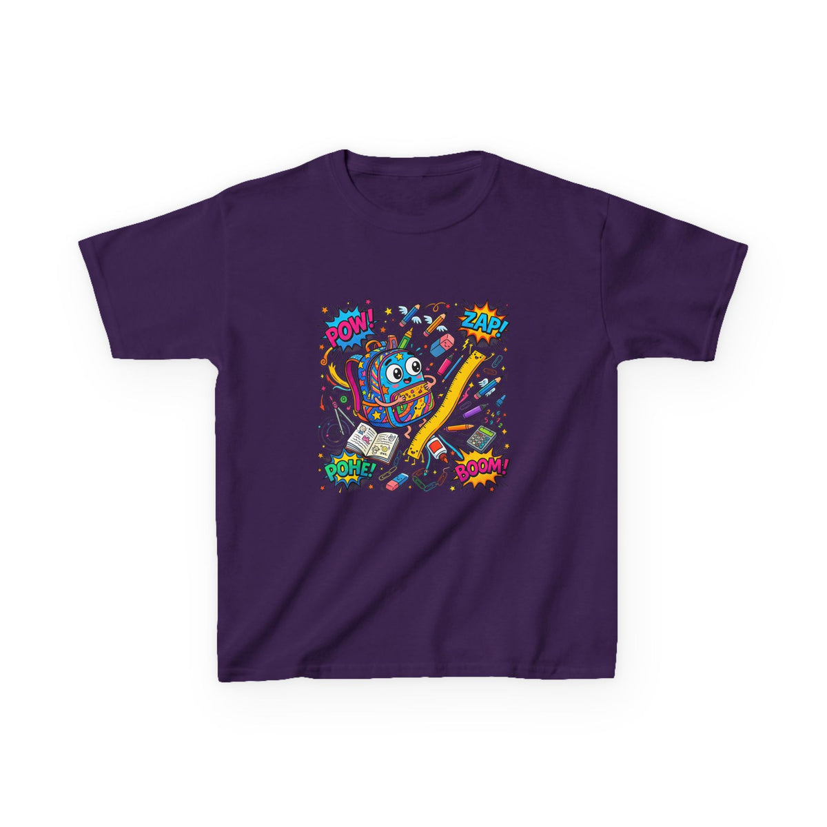 Kids T-Shirt - POW! ZAP! Comic School Supplies | Back to School