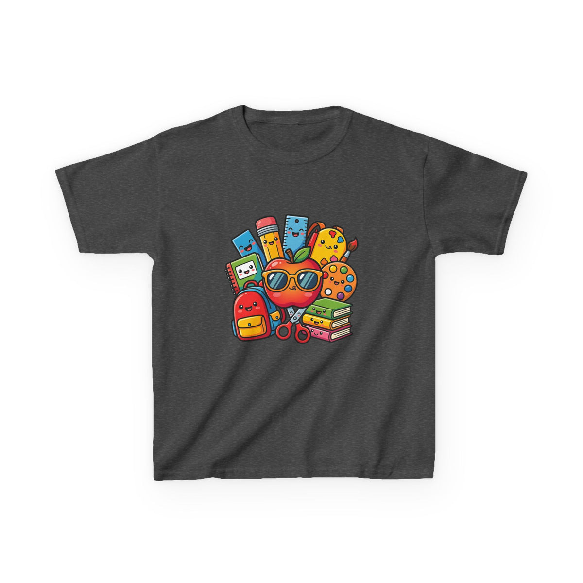 Kids Back to School T-Shirt - Kawaii School Supplies Art | 2026