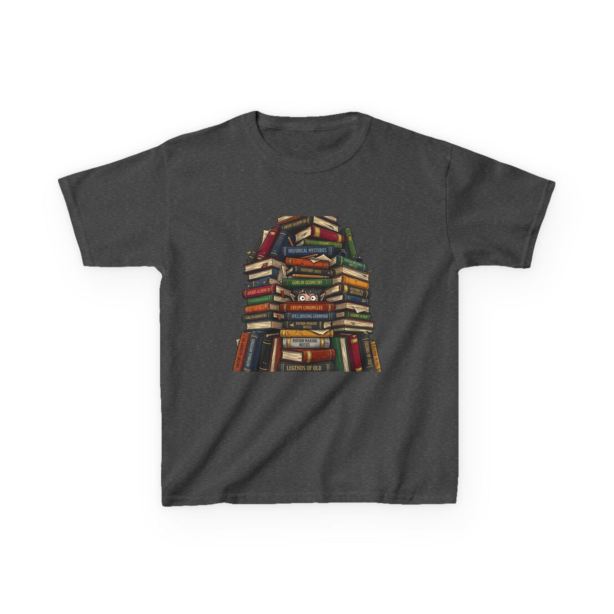 Kids Magic Studies Tee - Whimsical Fantasy Books & Goblin Geometry