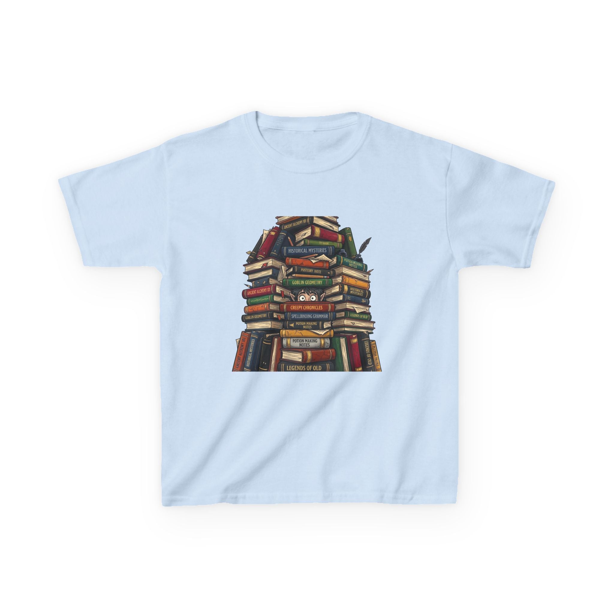 Kids Magic Studies Tee - Whimsical Fantasy Books & Goblin Geometry