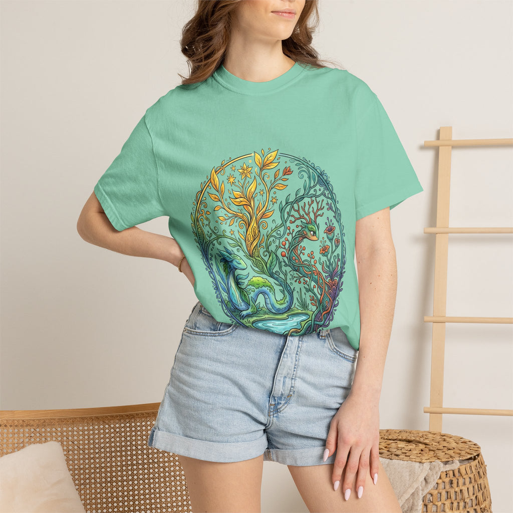 Elemental Dragon Tree T-Shirt - Mystical Nature Art | Comfort Colors