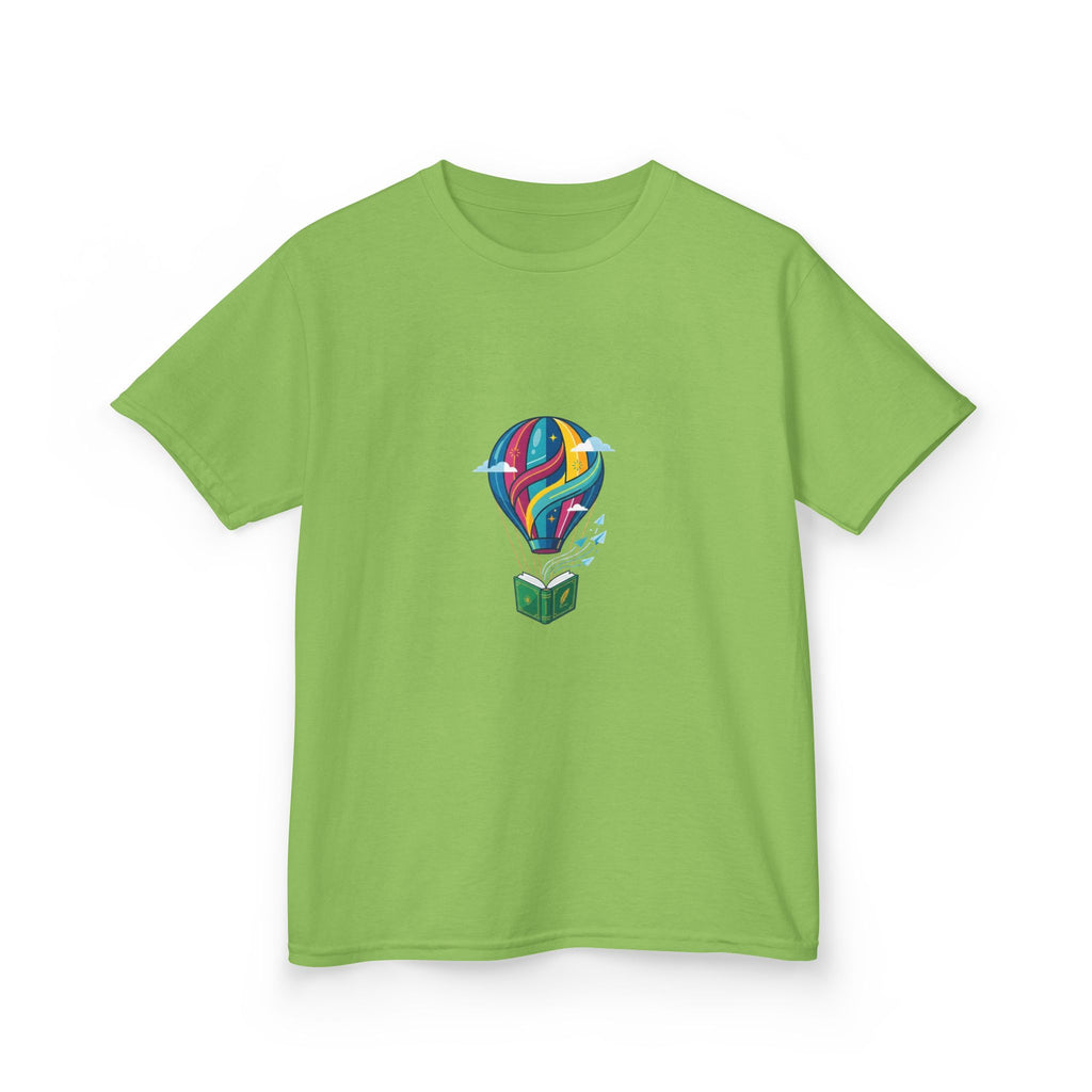 Kids T-Shirt - Bookworm Hot Air Balloon Reading Adventure Tee