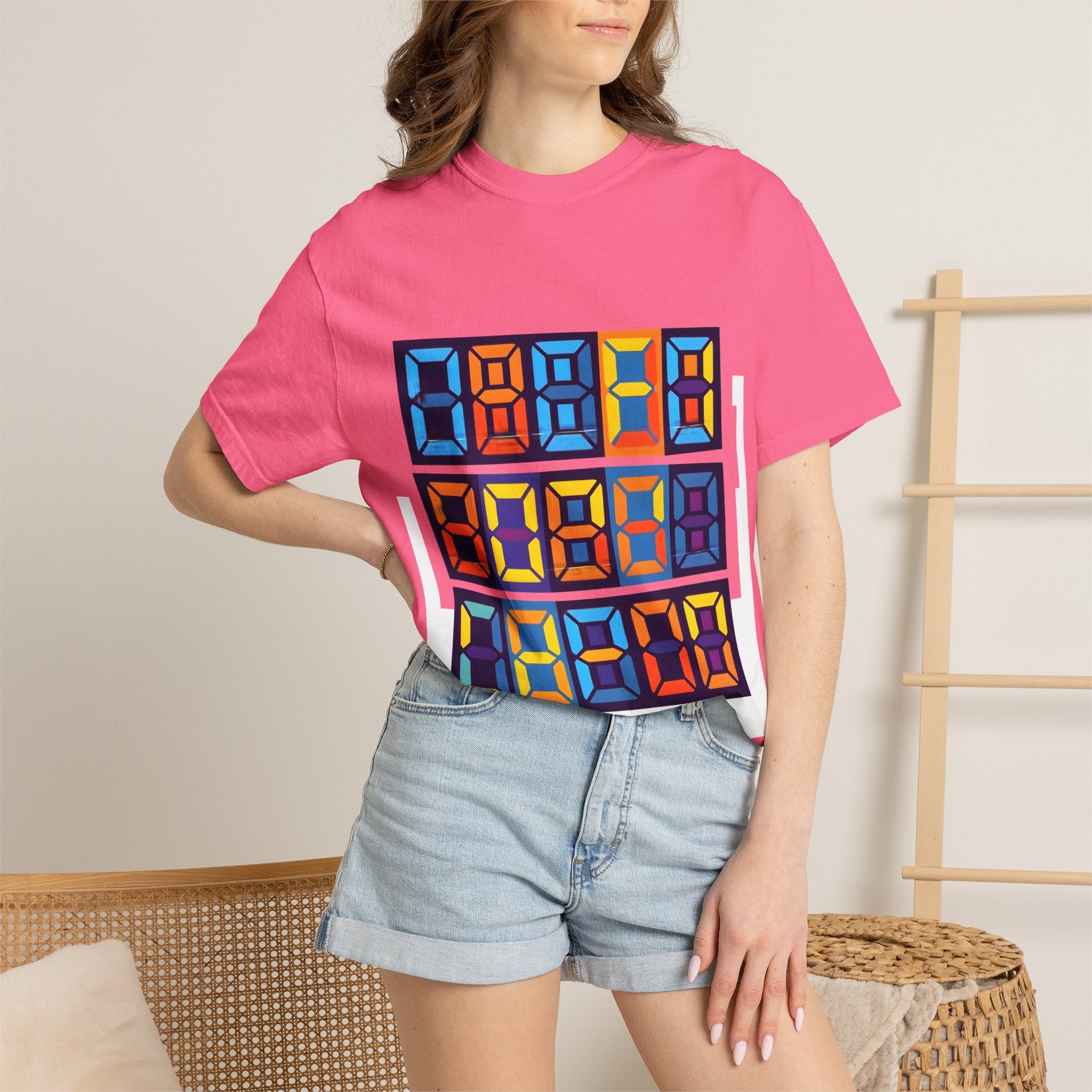 Unisex T-Shirt - Retro Tech 8-Bit Digital Display | Comfort Colors