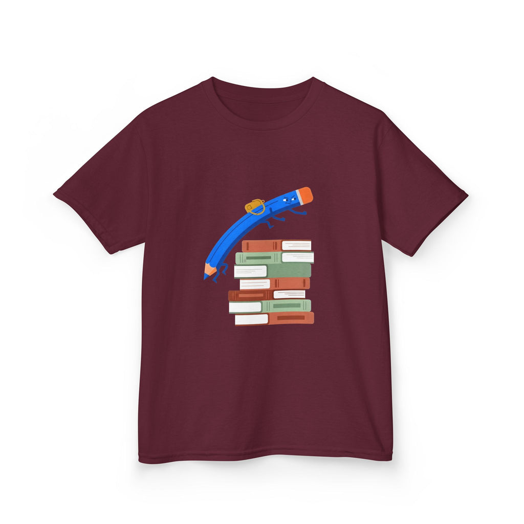 Kids Tee - Back to School Education | Books & Pencil