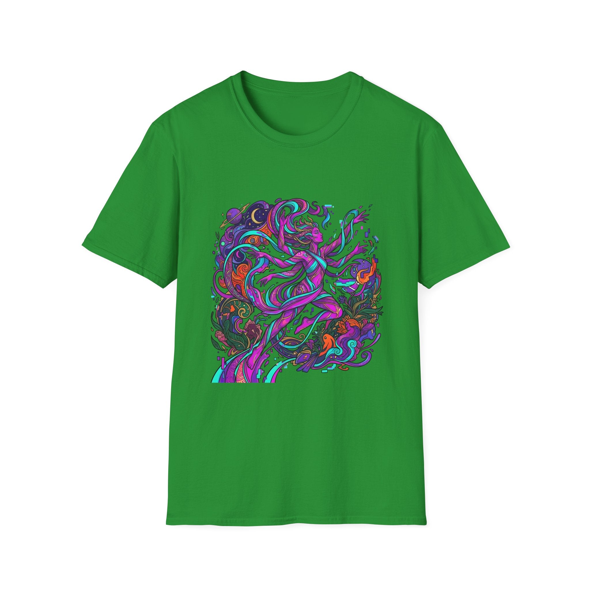 T-Shirt - Vibrant Psychedelic Cosmic Goddess Spiritual Flow