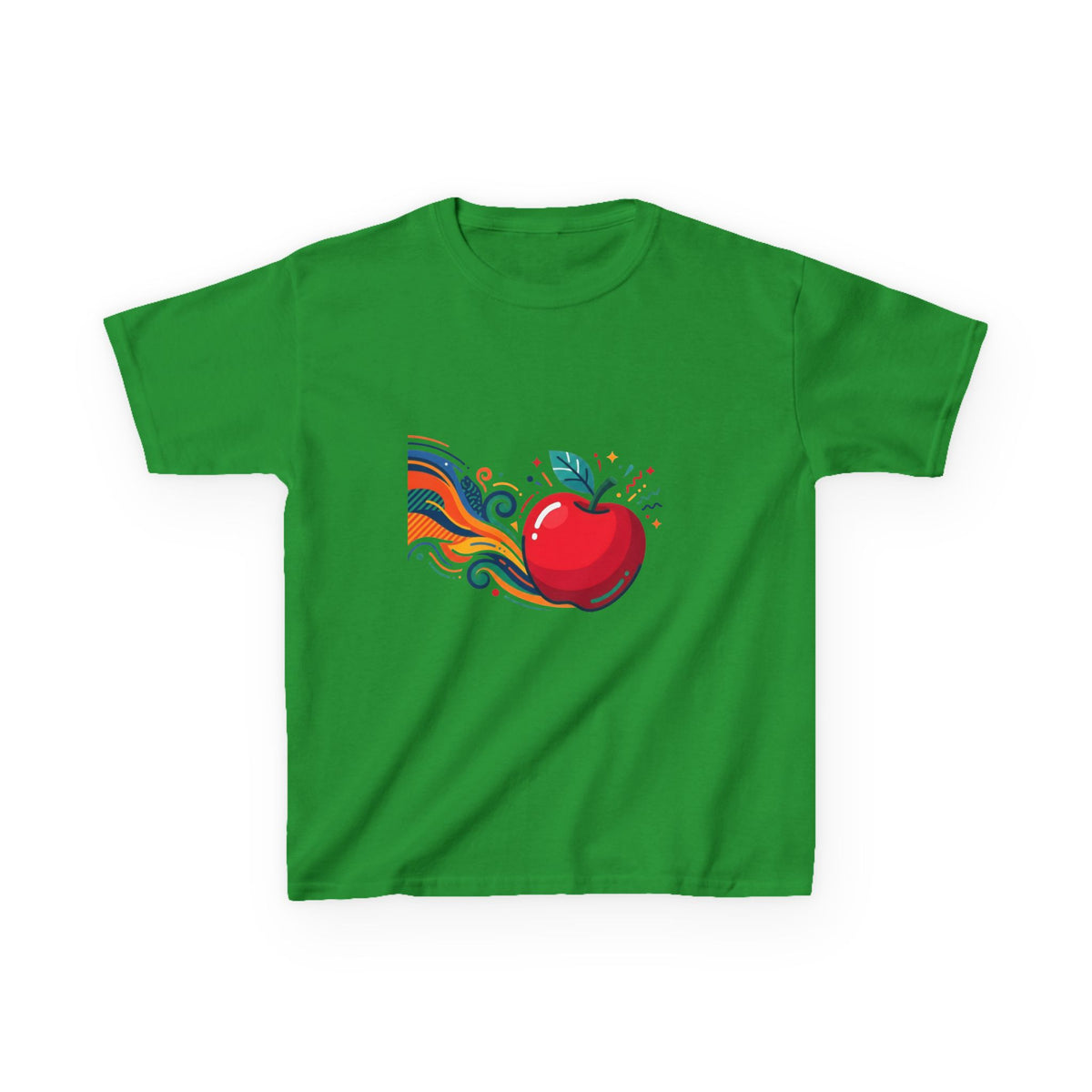 Kids Abstract Fruit Tee - Vibrant Apple Art | Creative Design