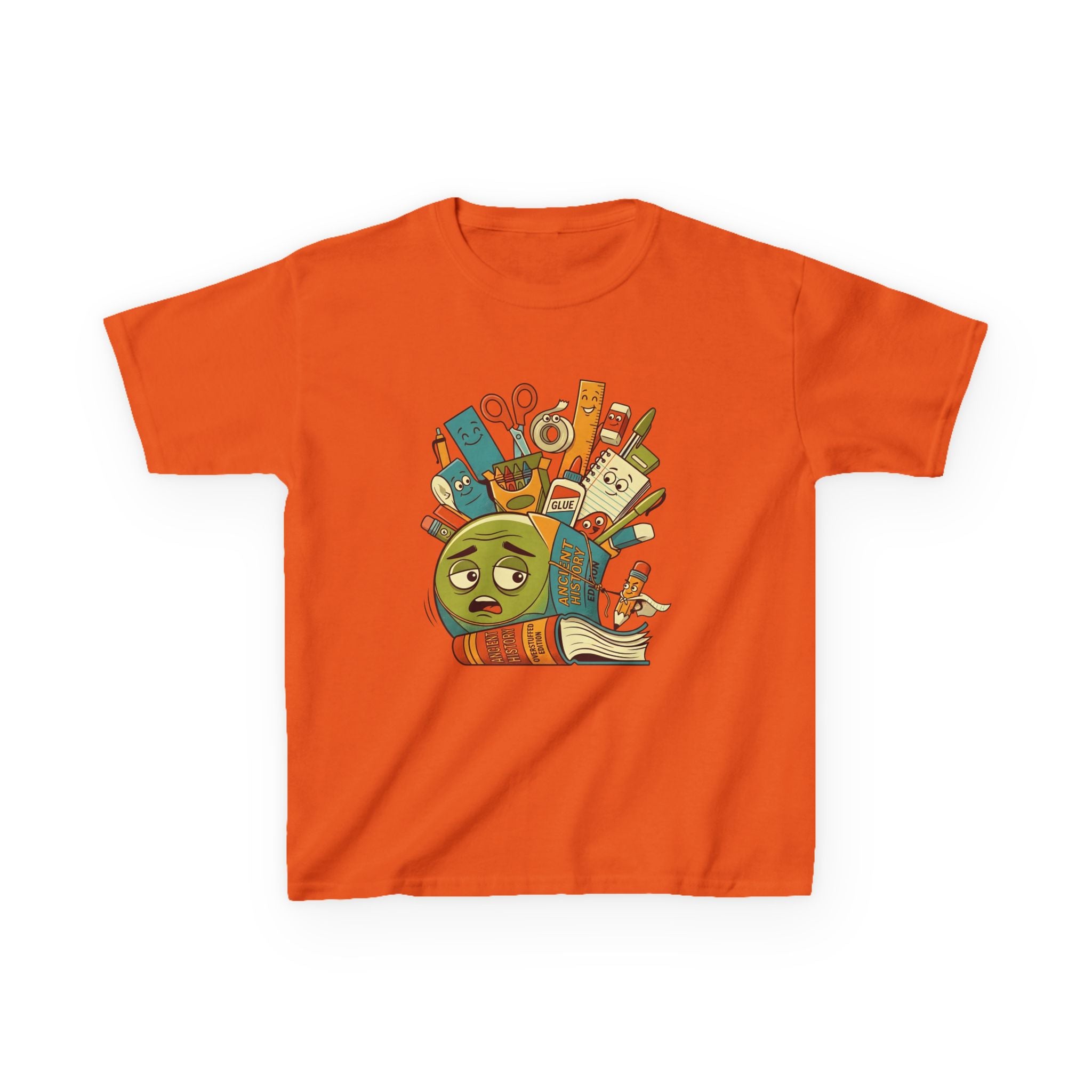 Kids Tee - Ancient History Overstuffed Edition | School Stress Back