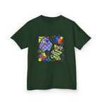 Kids Tee - Playful 90s Geometric Monsters | Retro Abstract