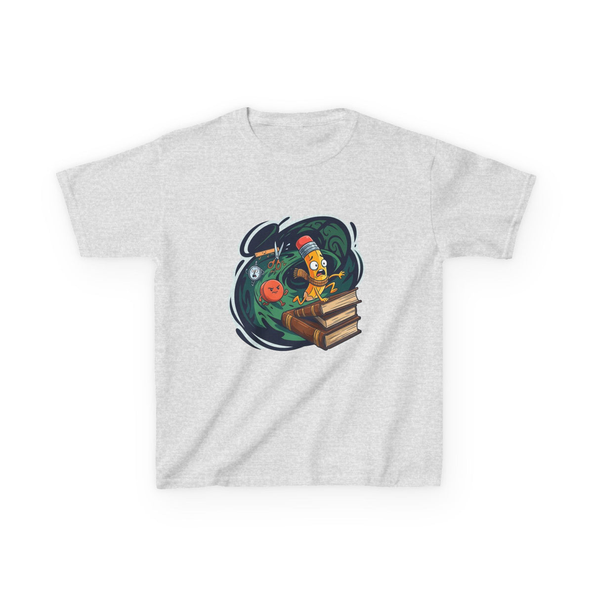 Kids School Supplies Tee - Whimsical Cartoon Design | Back to School