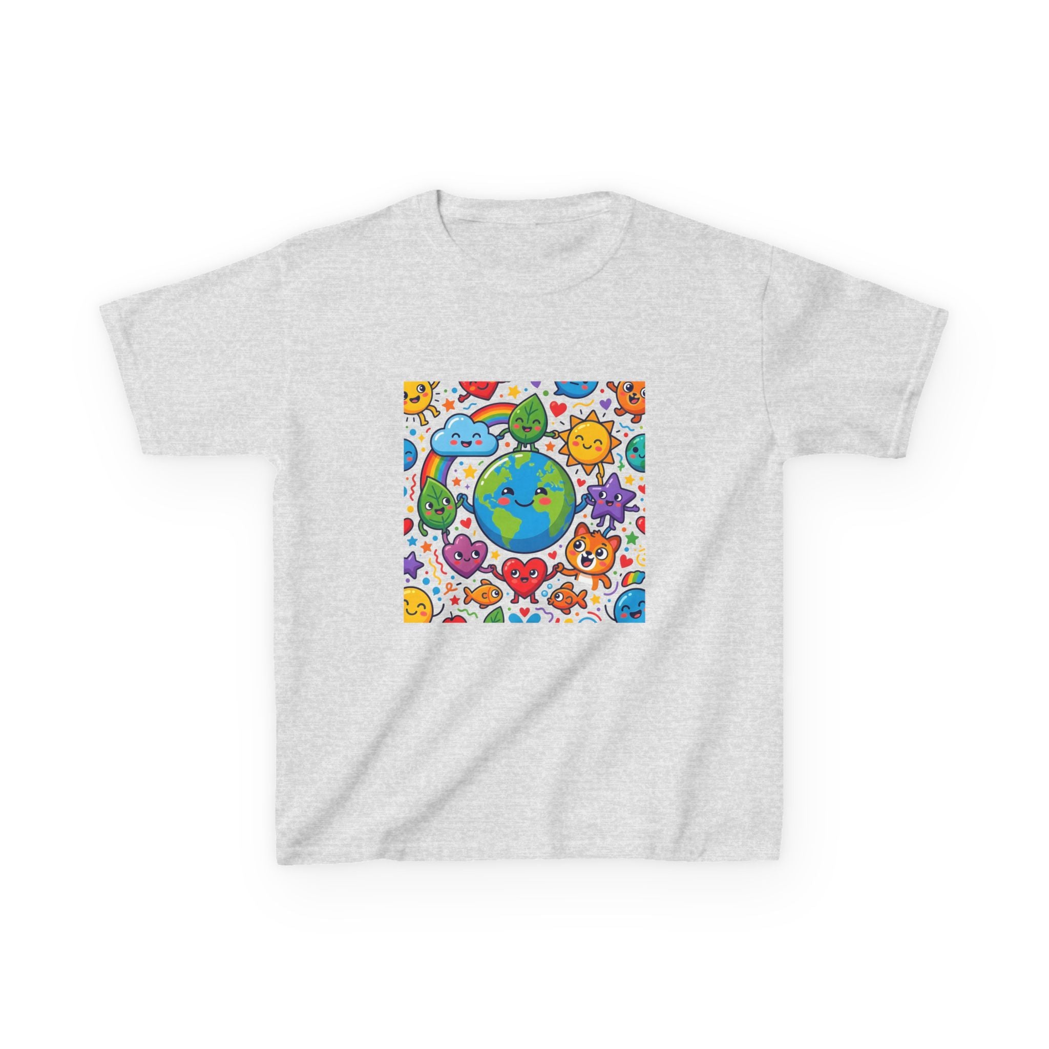 Kids Earth Day Tee - Happy Cartoon Planet | Nature Lovers