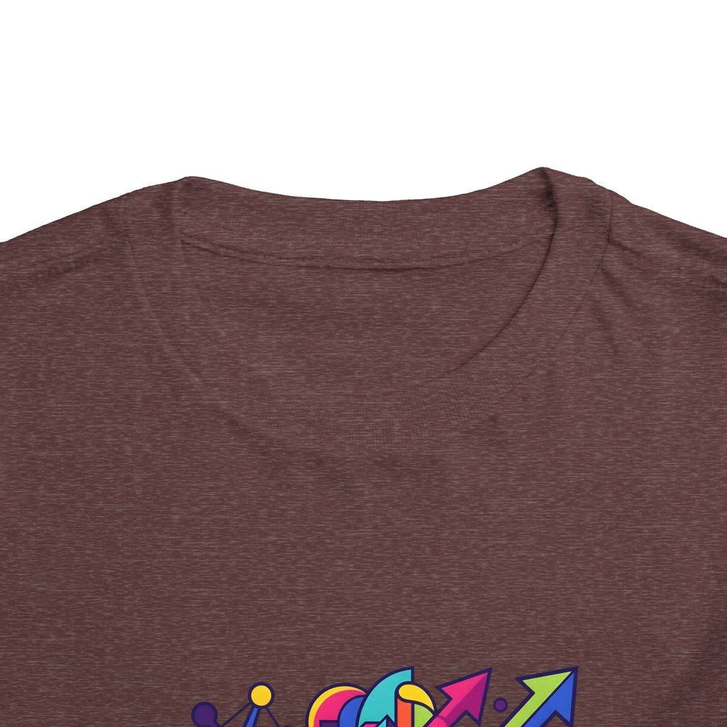 Toddler Crypto Shirt - Neon Geometric Digital Art | Blockchain Kids