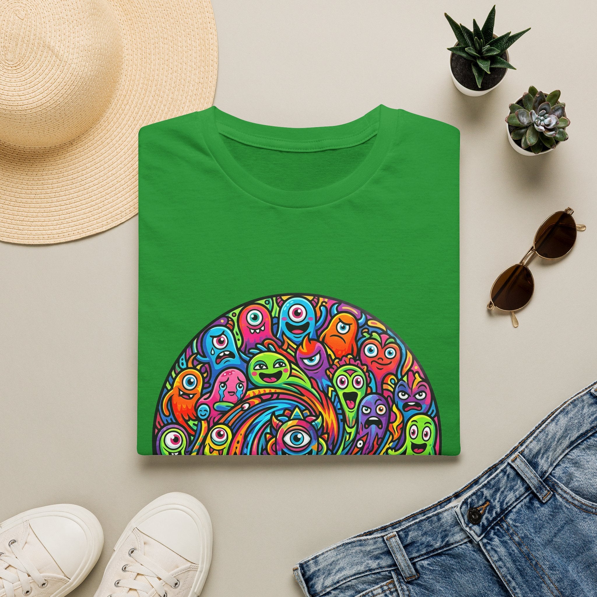 T-Shirt - Psychedelic Monster Swirl | Vibrant Alien Party
