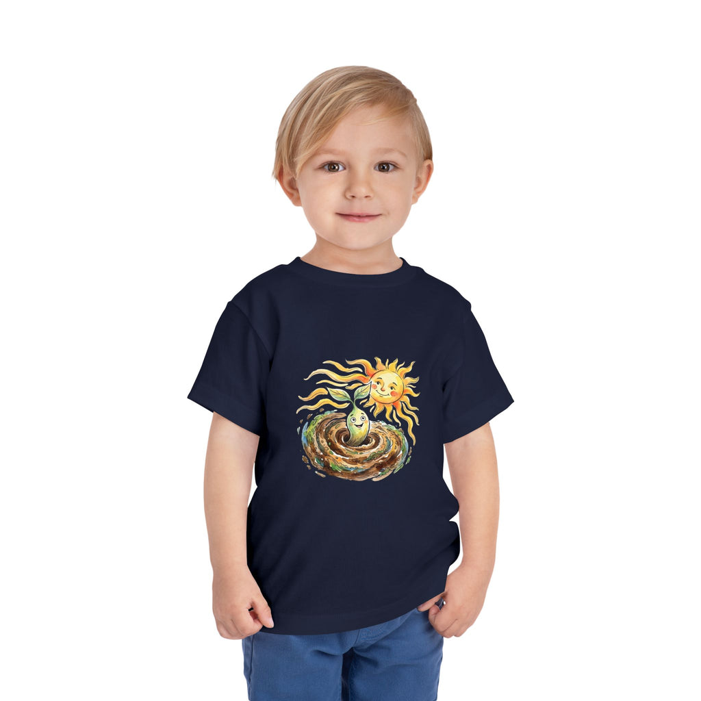 Toddler Tee - Whimsical Nature Growth Life Cycle Shirt | Earth Sun