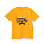 Kids School Bus T-Shirt - Cute Cartoon Reflection | Back to School
