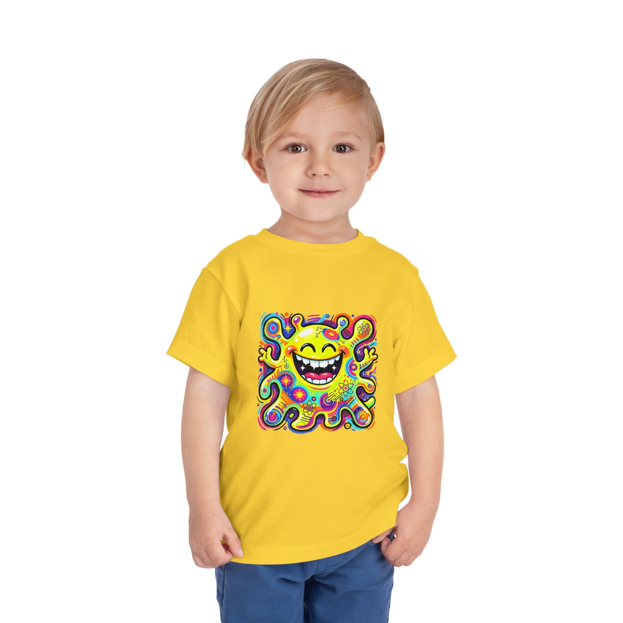 Toddler Tee - Vibrant Psychedelic Monster | Kids Abstract Cartoon Art