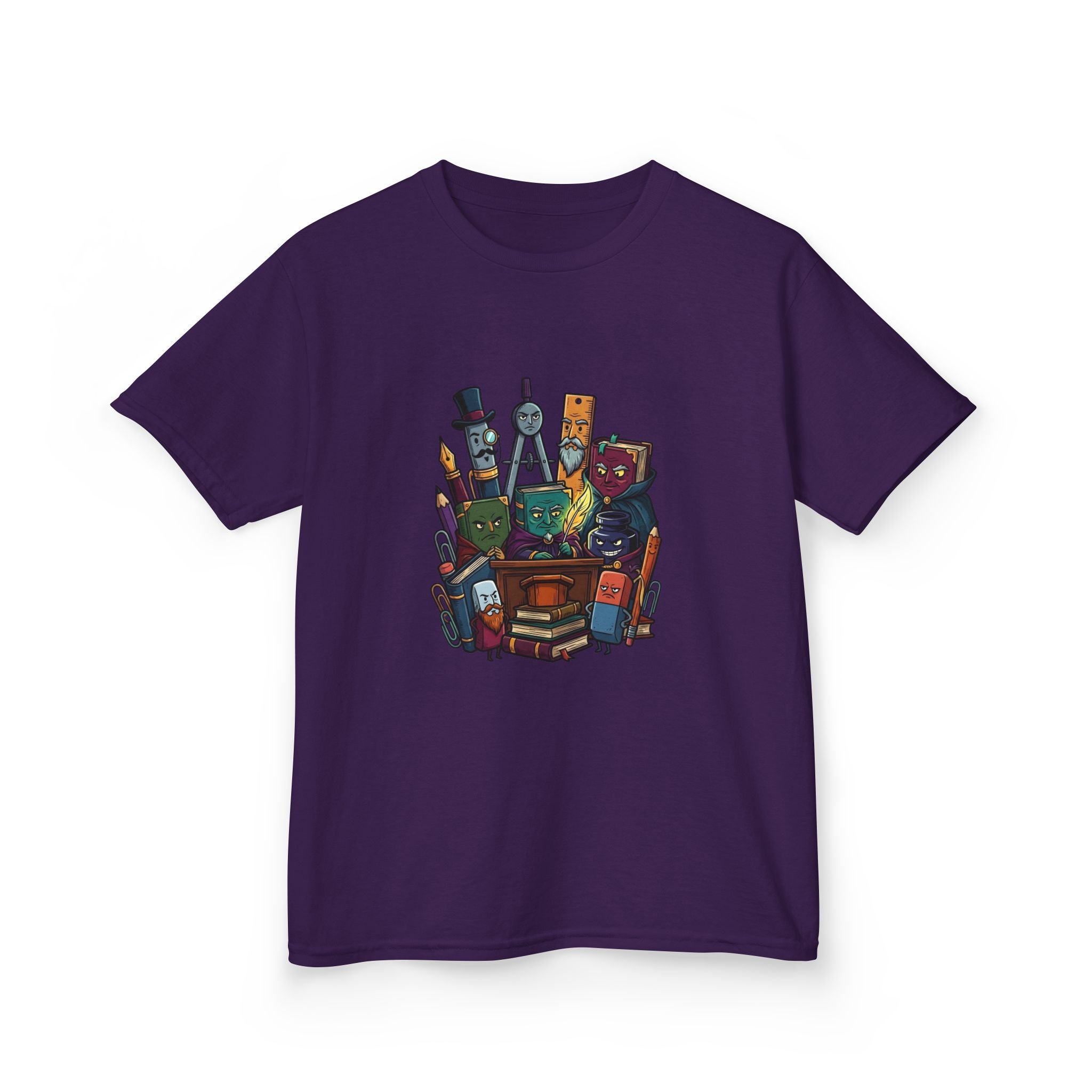 Kids Tee - Whimsical School Supplies Characters | Back to School