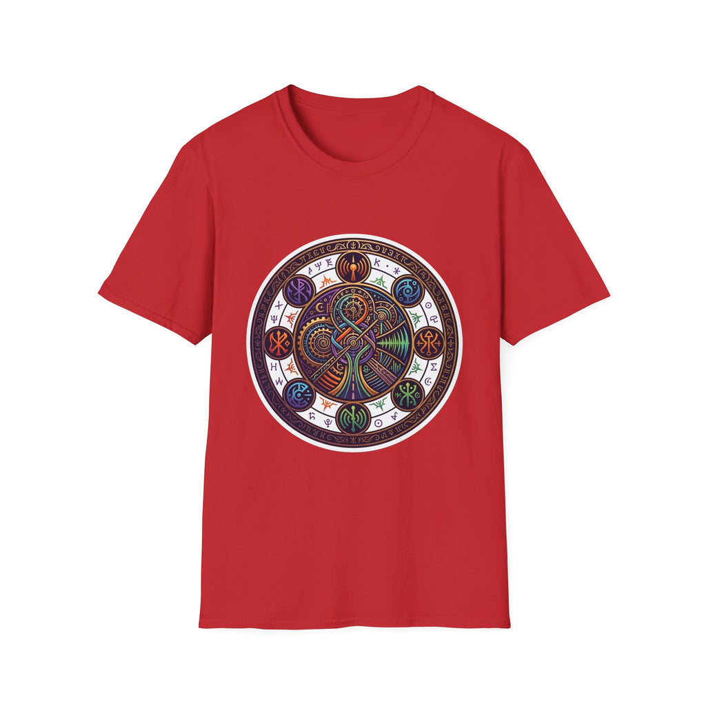 Unisex Steampunk T-Shirt - Ornate Mystical Mandala & Gears
