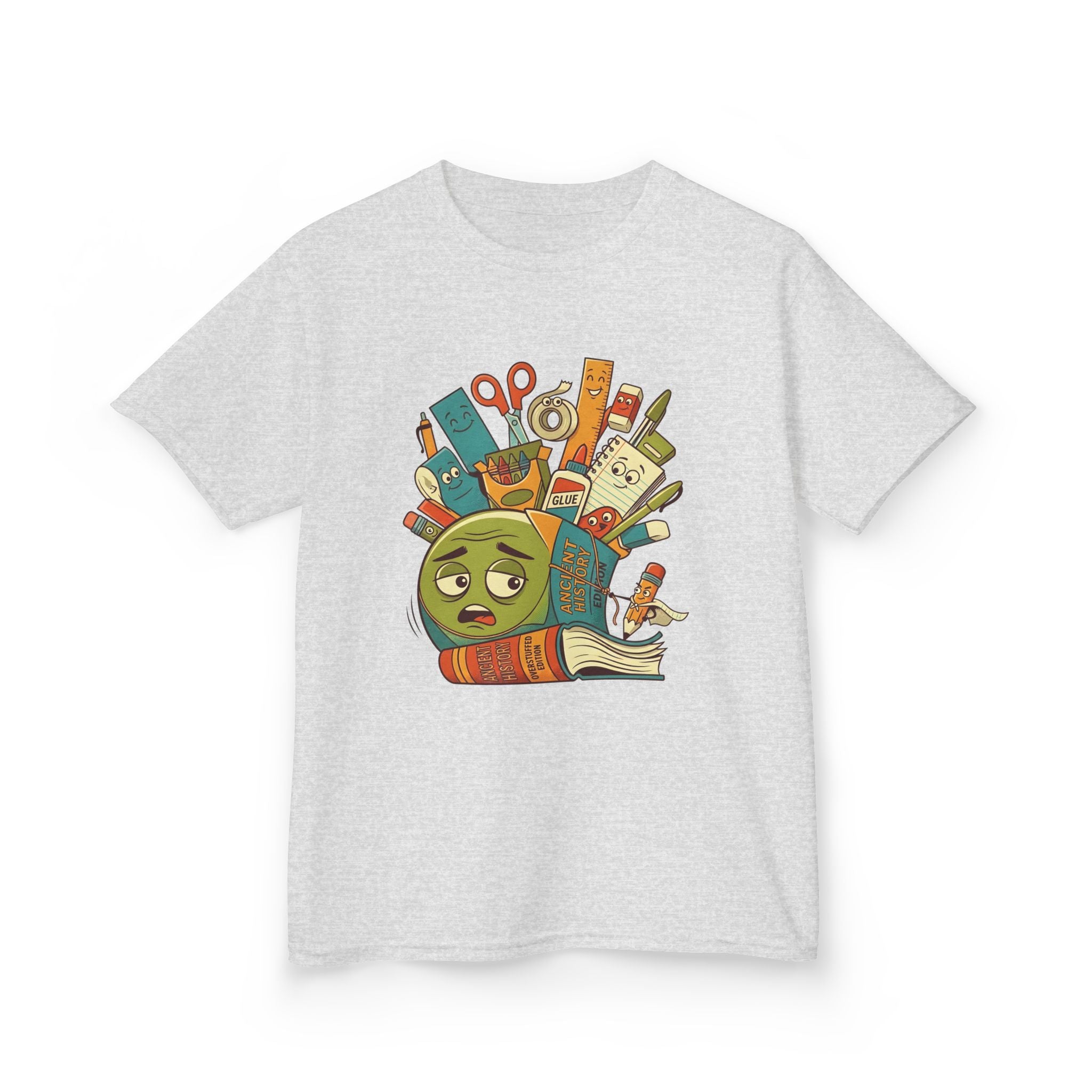 Kids Tee - Ancient History Overstuffed Edition | School Stress Back