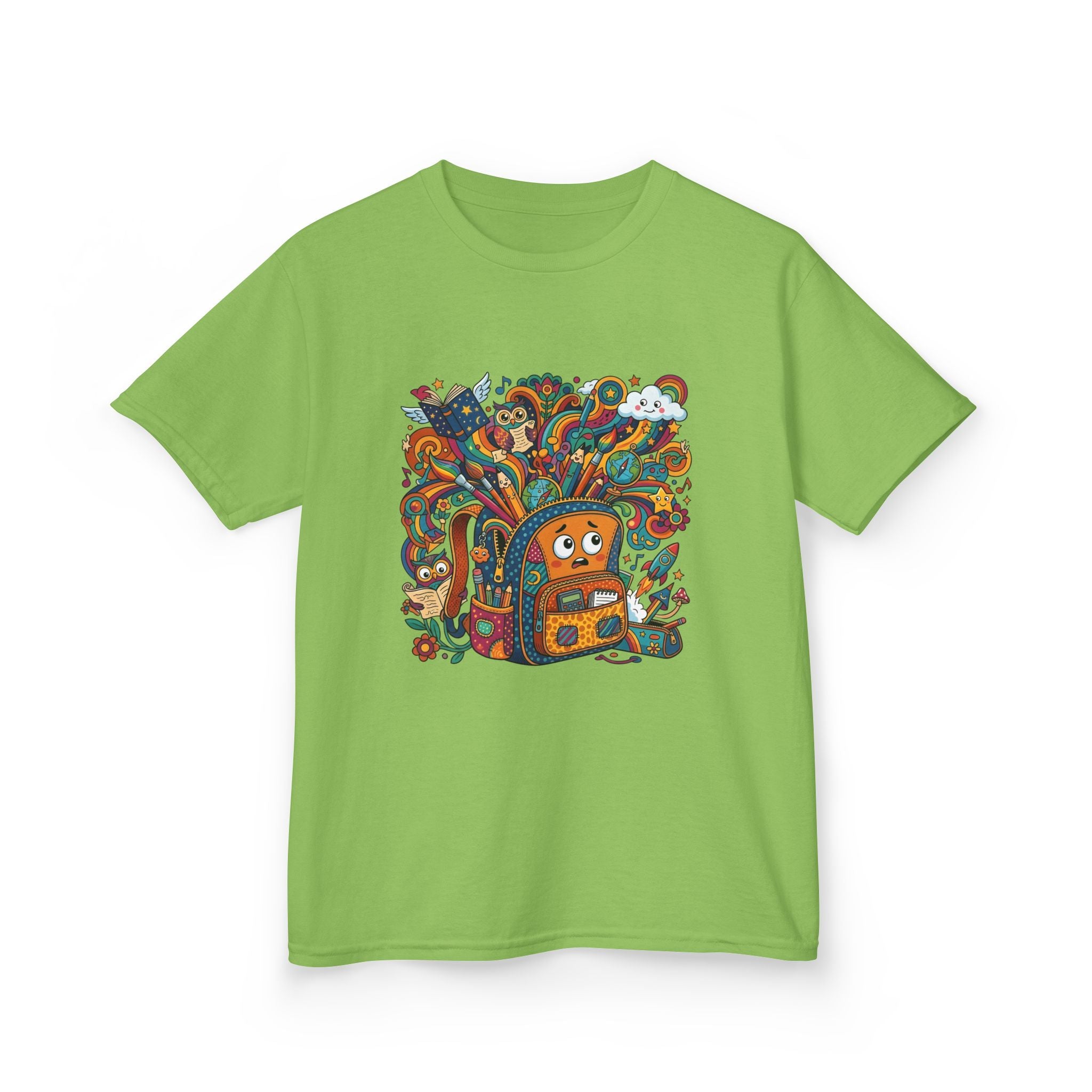 Kids Tee - Whimsical School Owl & Backpack | Back to School 2026